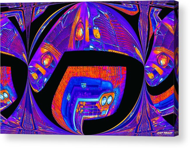 Grills Acrylic Print featuring the digital art Grills Lost In Space by Alec Drake