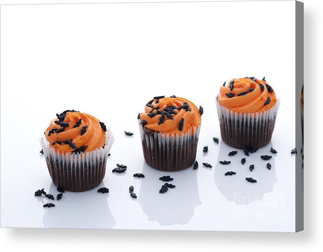 Baked Acrylic Print featuring the photograph Halloween Cupcakes by Juli Scalzi