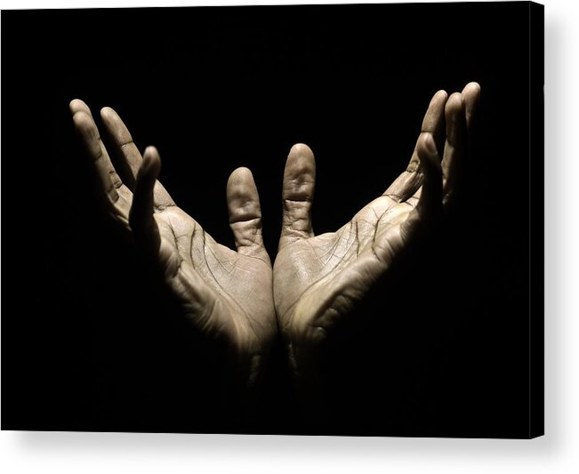 Thank You Acrylic Print featuring the photograph Hands to Heaven by Juanmonino
