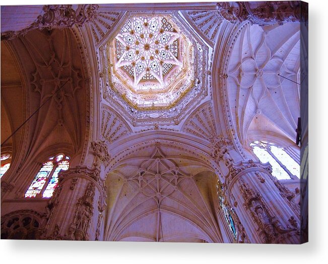 Burgos Cathedral Acrylic Print featuring the photograph Heavenly Gaze by HweeYen Ong