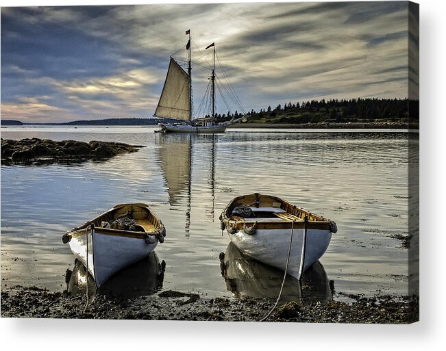 Windjammer Acrylic Print featuring the photograph Heritage Boats by Fred LeBlanc