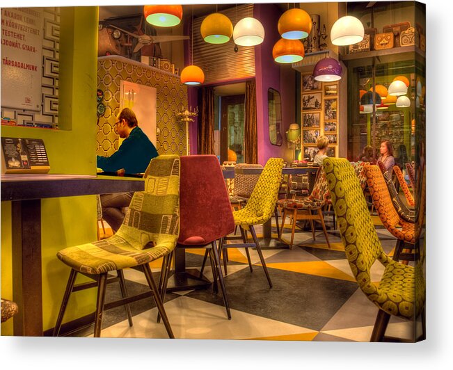 Hipster Acrylic Print featuring the photograph Hipster Cafe by Matthew Bamberg
