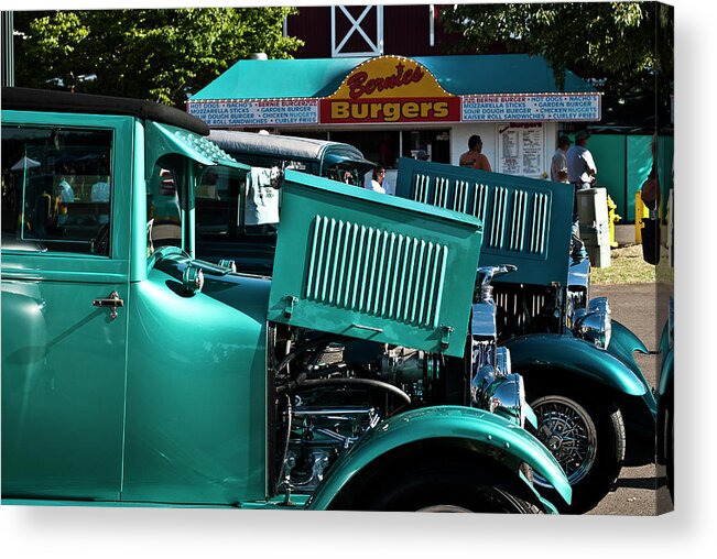 Car Acrylic Print featuring the photograph Hot Rods and Burgers by Ron Roberts