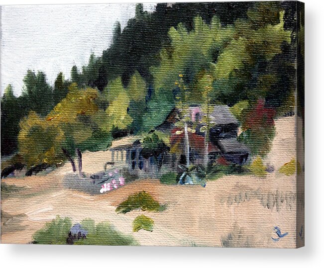 Landscape Acrylic Print featuring the painting House at Needlerock by Sarah Lynch