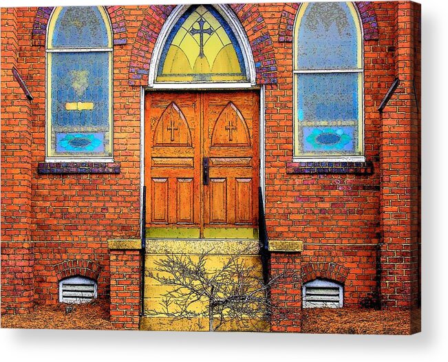 Digital Art Acrylic Print featuring the photograph House of God by Rodney Lee Williams