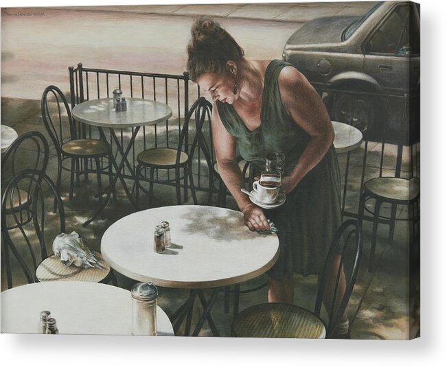 Waitress Acrylic Print featuring the painting In the Absence of a Dream by Yvonne Wright
