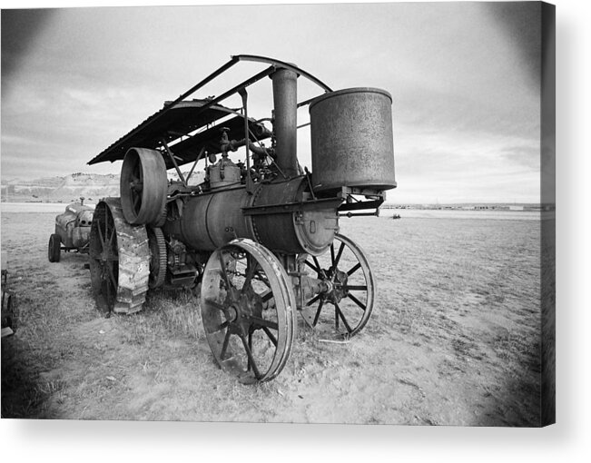 Tractor Acrylic Print featuring the photograph Iron Wheels and Steam by HW Kateley