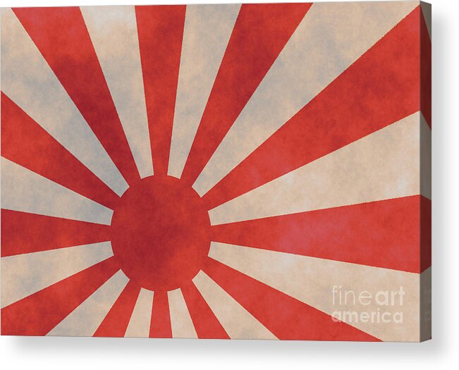 Japanese Acrylic Print featuring the digital art Japanese Rising Sun by Amanda Mohler