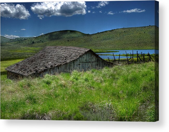 Landscape Acrylic Print featuring the photograph Just Over The Hill by Arthur Fix