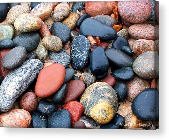Rock Hounding Acrylic Print featuring the photograph Lake Superior Rocks by Kathleen Luther