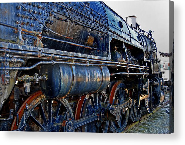 Railroad Tracks.railroad Photos Acrylic Print featuring the photograph Latent Power by Skip Willits