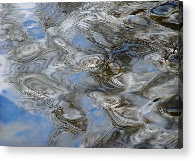 Water Reflection Acrylic Print featuring the photograph Lathkill reflection blue by Jerry Daniel