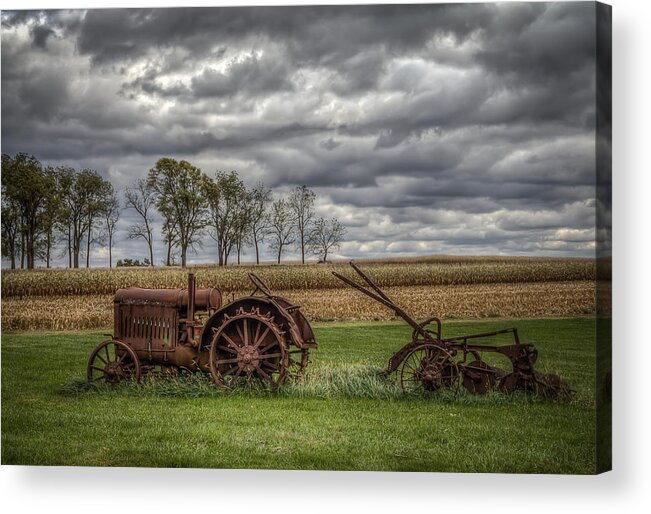 Antique Tractor Acrylic Print featuring the photograph Lawn Tractor by Ray Congrove
