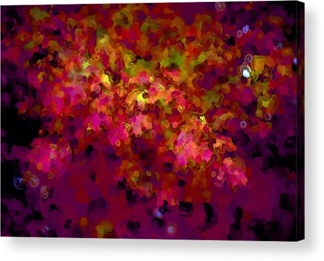 Leaves Acrylic Print featuring the digital art Leaves In Autumn by George Ferrell