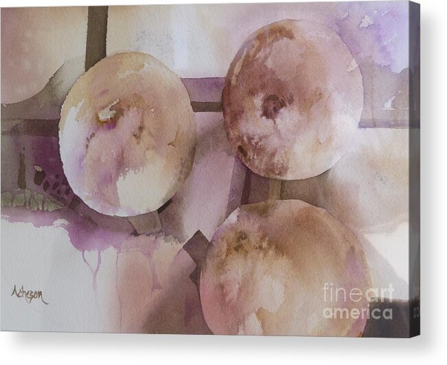 Humid Sur Humid Acrylic Print featuring the painting Les Oranges by Donna Acheson-Juillet