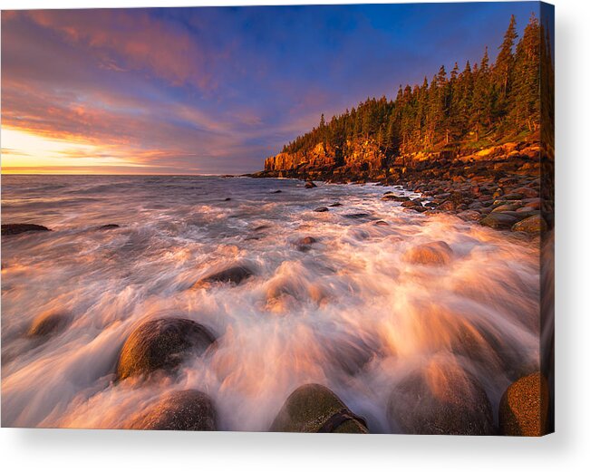 Otter Cliffs Acrylic Print featuring the photograph Light Surge by Joseph Rossbach
