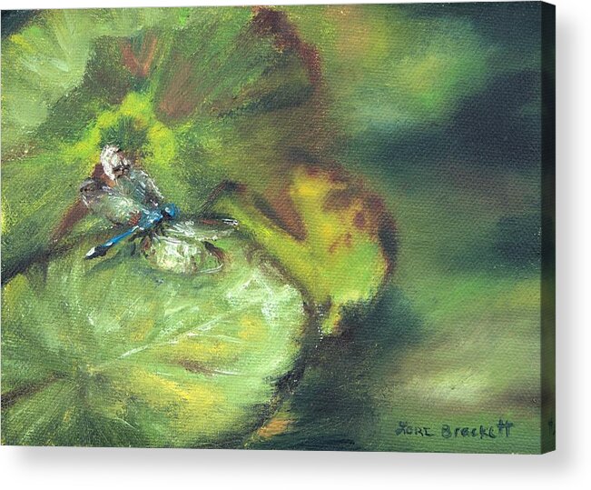 Lily Acrylic Print featuring the painting Lily Pads by Lori Brackett