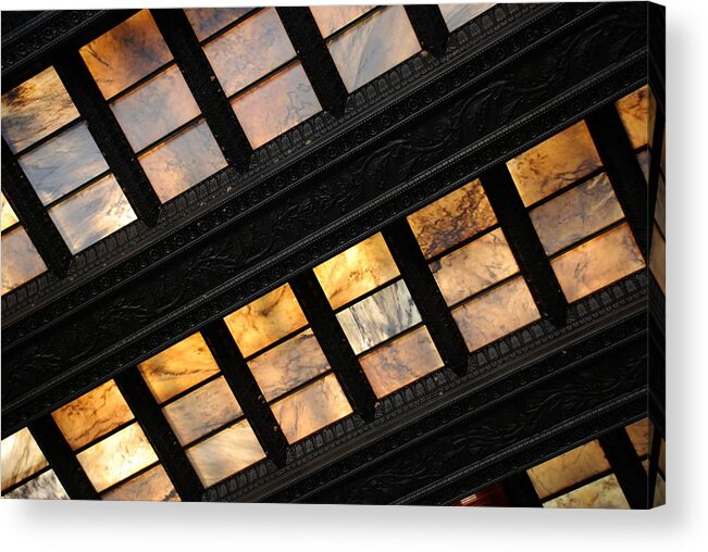 Washington Acrylic Print featuring the photograph Lincoln Memorial Stained Glass by Kenny Glover