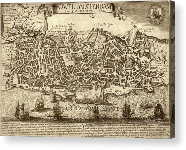 New Amsterdam Acrylic Print featuring the photograph Lisbon As New Amsterdam by Library Of Congress, Geography And Map Division