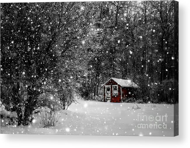 Winter Acrylic Print featuring the photograph Made in Maine Winter by Brenda Giasson