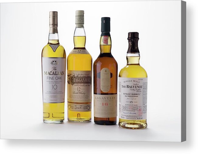 Nobody Acrylic Print featuring the photograph Malt Whiskies by Trevor Clifford Photography