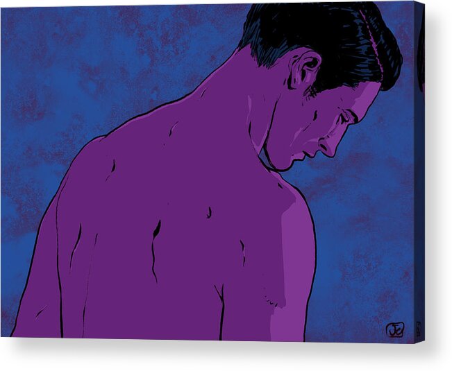 Peppe Cristiano Acrylic Print featuring the drawing Man by Giuseppe Cristiano