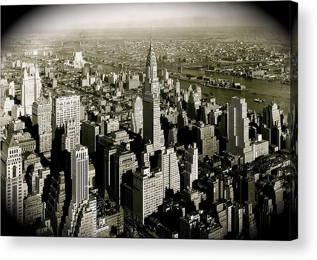 Manhattan Prints Acrylic Print featuring the photograph Manhattan and Chrysler Building II by Monique Wegmueller