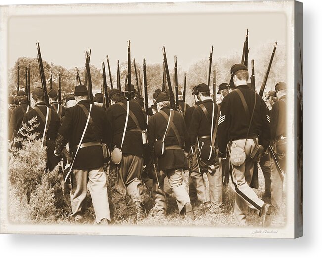 Civil War Acrylic Print featuring the photograph Marching into Battle by Judi Quelland