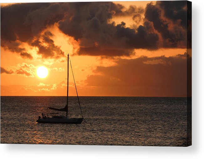 Maui Sunset Acrylic Print featuring the photograph Maui Sunset by Shane Kelly