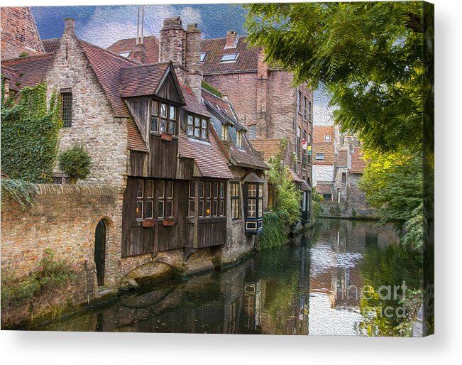 Architecture Acrylic Print featuring the photograph Medieval Bruges by Juli Scalzi
