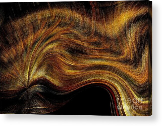 Precious Metals Acrylic Print featuring the photograph Metal Swirl One of Two by Jacqueline M Lewis