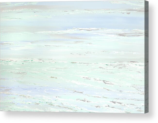 Ocean Acrylic Print featuring the painting Misty Blue by Tamara Nelson