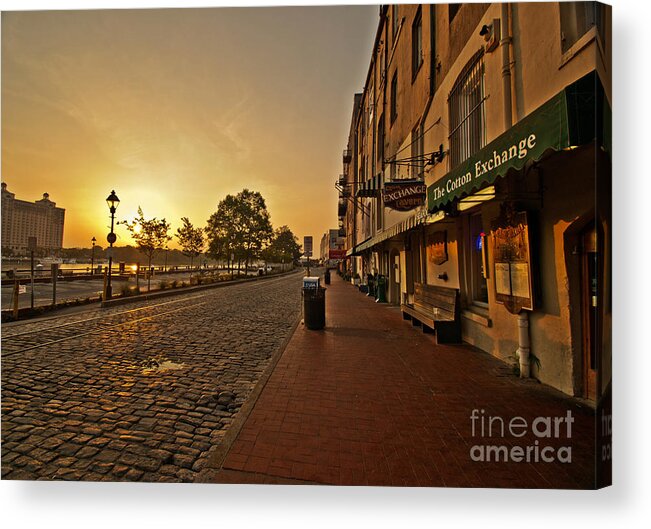 River Street Acrylic Print featuring the photograph Morning on River Street by Southern Photo