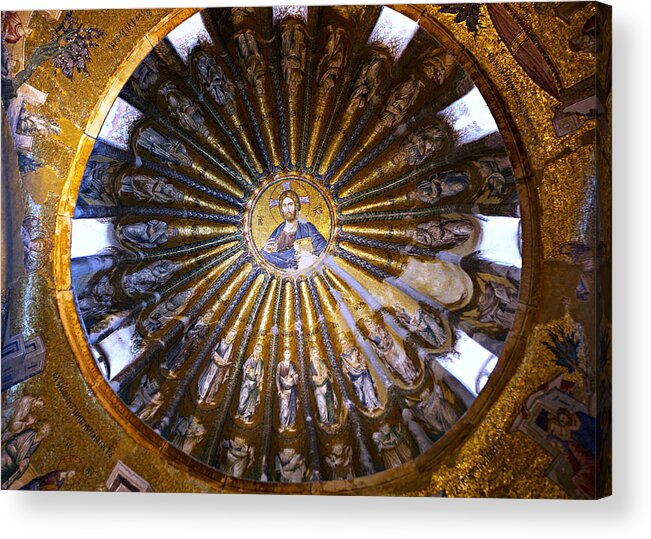 Christ Pantocrator Acrylic Print featuring the photograph Mosaic of Christ Pantocrator by Stephen Stookey