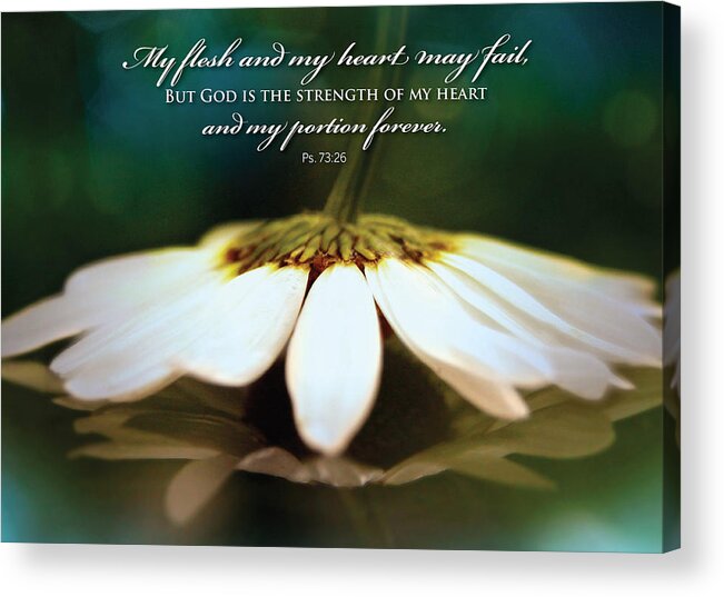 Flower Acrylic Print featuring the digital art My Heart May Fail by Kathryn McBride