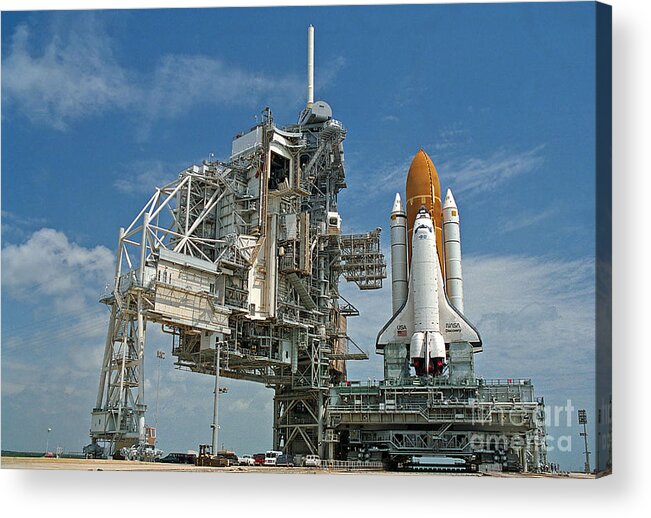 Usa Acrylic Print featuring the photograph NASA Discovery pre-launch by Rod Jones