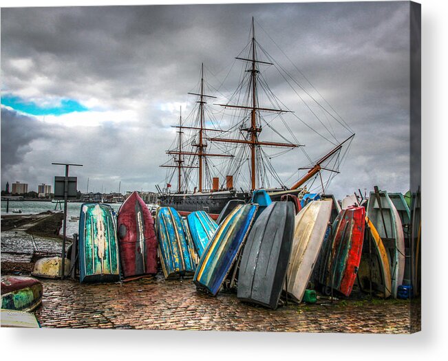 Hdr Acrylic Print featuring the photograph Naval History by Ross Henton