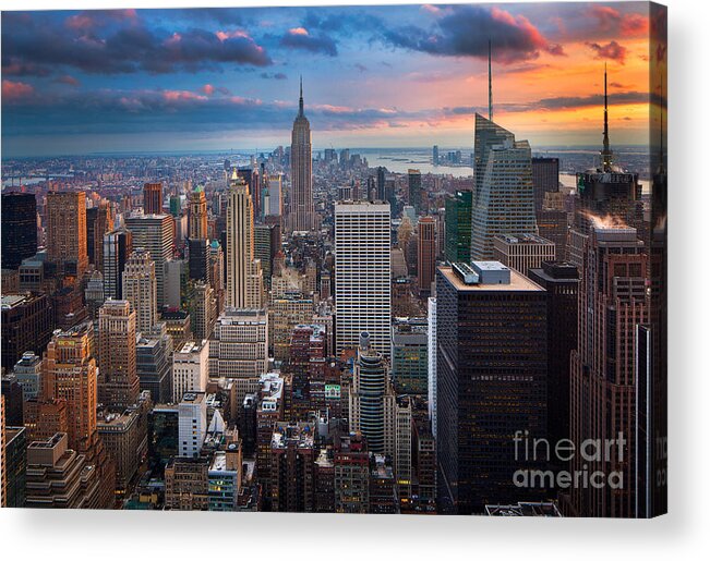 America Acrylic Print featuring the photograph New York New York by Inge Johnsson