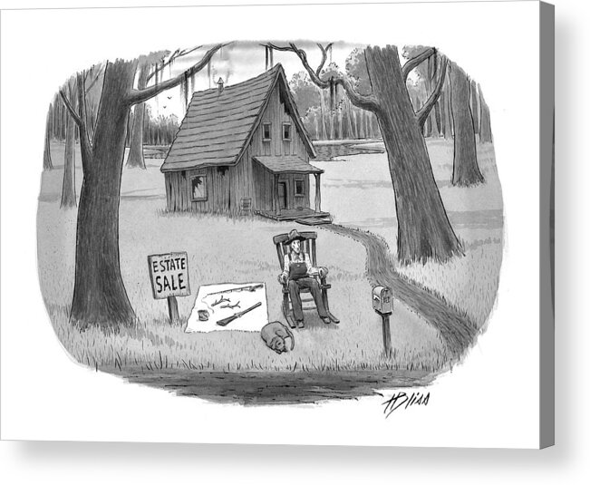 Poor People Acrylic Print featuring the drawing New Yorker July 26th, 1999 by Harry Bliss