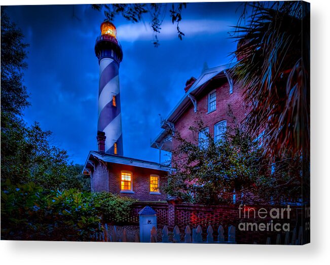 Lighthouse Acrylic Print featuring the photograph Nightshift by Marvin Spates
