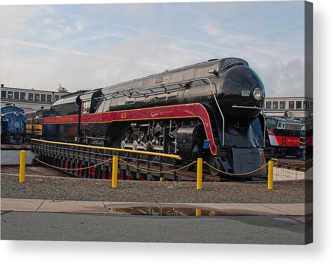 Steam Acrylic Print featuring the photograph Norfolk and Western Class-J 611 by John Black