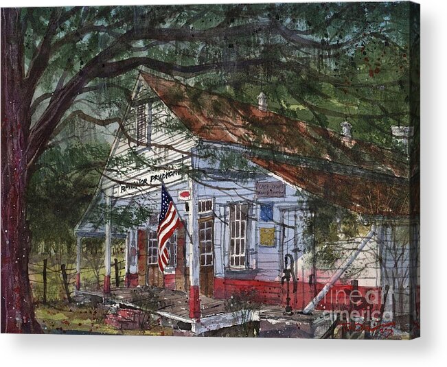 Oakland Plantation Acrylic Print featuring the painting Oakland Plantation Store by Tim Oliver