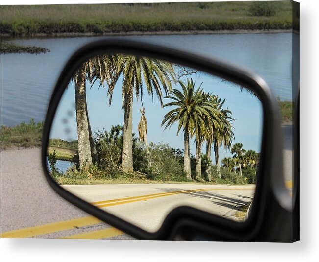 Rear View Acrylic Print featuring the photograph Objects may seem closer by Jessica Brown