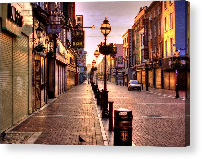 Earl Street Acrylic Print featuring the photograph Earl Street Dublin Ireland by Greg and Chrystal Mimbs