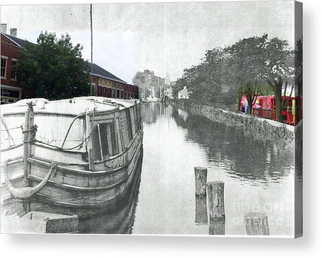 Canal Acrylic Print featuring the photograph Ohio Erie Canal - Retouched by Charles Robinson
