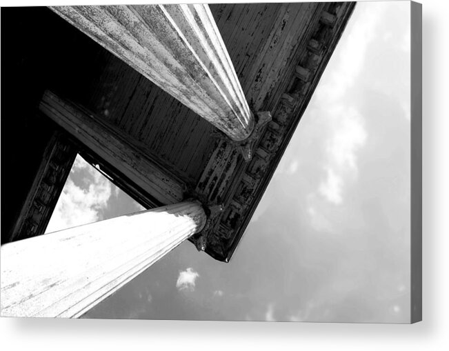 Landscape Acrylic Print featuring the photograph Old Building Black and White by Morgan Carter