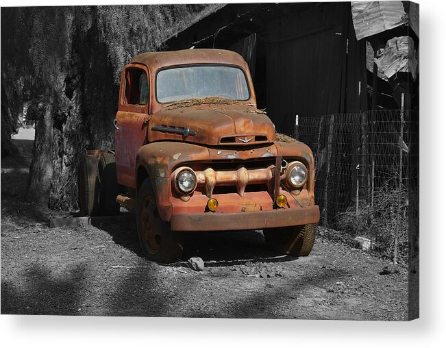 Ford Acrylic Print featuring the photograph Old Ford Truck by Richard J Cassato