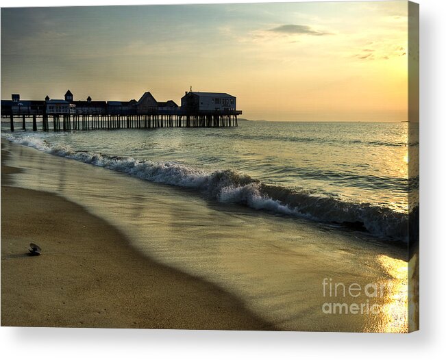 Old Orchard Beach Acrylic Print featuring the photograph On OOB Time by Brenda Giasson