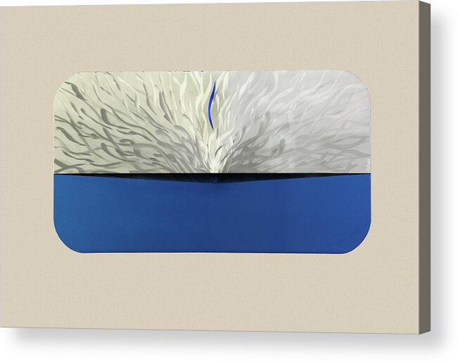 Abstract Acrylic Print featuring the sculpture Out of the Blue by Rick Roth