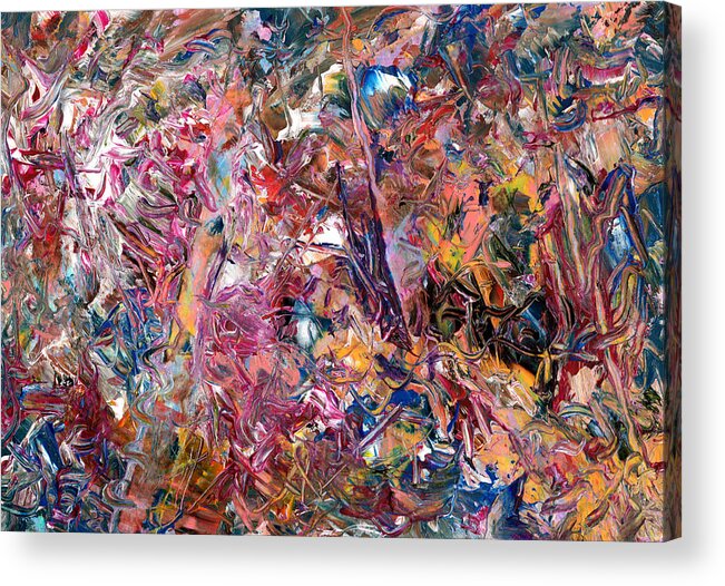 Abstract Acrylic Print featuring the painting Paint number 49 by James W Johnson